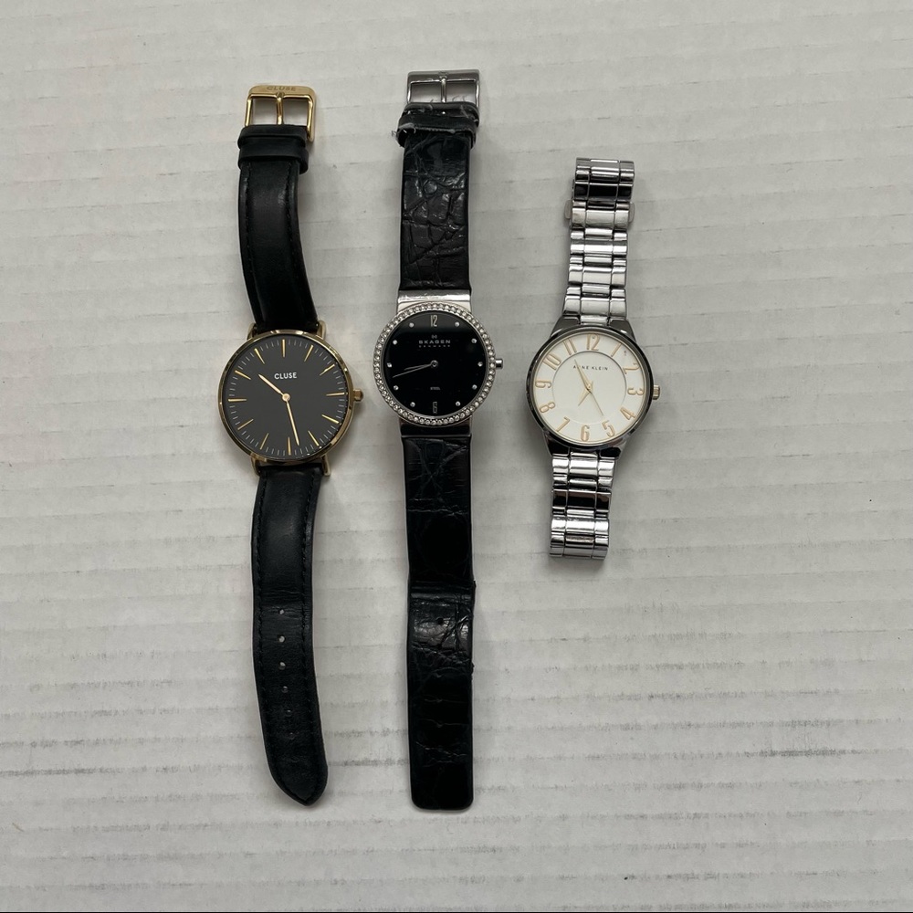 3 watches (Skagen, Cluse, Anne Klein)